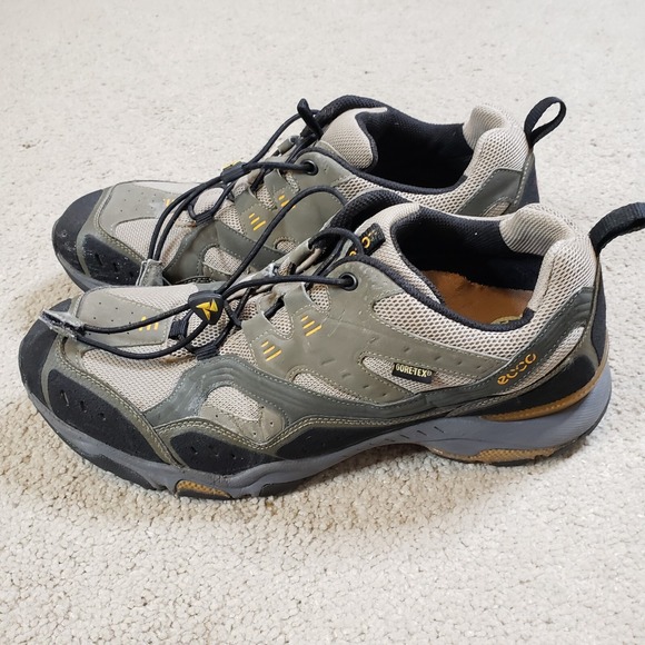 ECCO Mens Hiking Shoes 45 US 11-11.5 Gray Leather Gore Tex Outdoor Trail - Picture 6 of 15